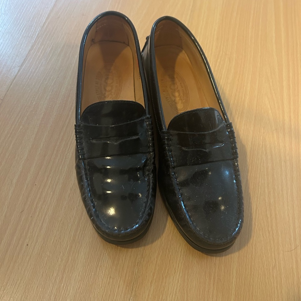 Tod's Black Leather Loafers